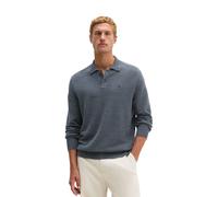 Langarm-Poloshirt MARC O'POLO "aus reiner Bio-Baumwolle", Herren, Gr. S, dunkelblau, Obermaterial: 100% Baumwolle, unifarben, regular fit, Rippbündchen, Shirts (76845516-S) dunkelblau