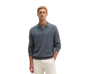 Langarm-Poloshirt MARC O'POLO "aus reiner Bio-Baumwolle", Herren, Gr. XXL, dunkelblau, Obermaterial: 100% Baumwolle, unifarben, regular fit, Rippbündchen, Shirts (76845516-XXL) dunkelblau