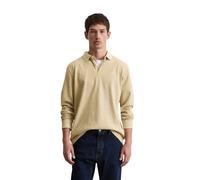 Langarm-Poloshirt MARC O'POLO "aus reiner Bio-Baumwolle", Herren, Gr. XXL, weiß (pure cashmere), Obermaterial: 100% Baumwolle, unifarben, regular fit, Langarm, Shirts (77806215-XXL) pure cashmere