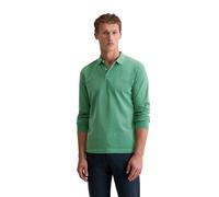 Langarm-Poloshirt MARC O'POLO "aus soft-touch Bio-Baumwoll-Jersey", Herren, Gr. L, botanical grün, Obermaterial: 100% Baumwolle, unifarben, regular fit, Shirts (60481309-L) botanical grün