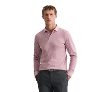 Marc O'Polo Langarm-Poloshirt aus Bio-Baumwoll-Jersey Regular Fit Damen Gr. L violet mauve