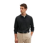 Langarm-Poloshirt MARC O'POLO "aus softem Bio-Bauwoll-Schurwoll-Mix", Herren, Gr. S, grau (dunkelgrau melange), Obermaterial: 54% Baumwolle, 29% Schurwolle, 17% Polyamid, unifarben, regular fit, Rippb