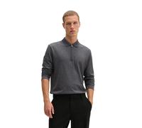 Langarm-Poloshirt MARC O'POLO "aus weichem Bio-Baumwoll-Jersey", Herren, Gr. XL, grau (graphic grau melange), Obermaterial: 100% Baumwolle, unifarben, regular fit, Shirts (52399335-XL) graphic grau me