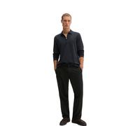 Langarm-Poloshirt MARC O'POLO "aus weichem Bio-Baumwoll-Jersey", Herren, Gr. XXL, schwarz (schwarz navy), Obermaterial: 100% Baumwolle, unifarben, regular fit, Shirts (52488669-XXL) schwarz navy