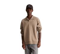 Langarm-Poloshirt MARC O'POLO DENIM "aus schwerem Interlock Jersey", Herren, Gr. XL, beige (cold taupe), Obermaterial: 96% Baumwolle, 4% Elasthan, unifarben, relaxed fit, Rippbündchen, Shirts (6340222