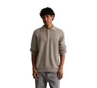 Langarm-Poloshirt MARC O'POLO DENIM "aus weichem Schurwoll-Mix", Herren, Gr. L, dolphin, Obermaterial: 74% Schurwolle, 24% Polyester, 2% Elasthan, unifarben, regular fit, Rippbündchen, Shirts (4276354