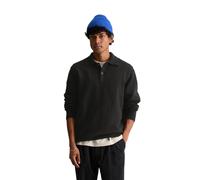 Langarm-Poloshirt MARC O'POLO DENIM "aus weichem Schurwoll-Mix", Herren, Gr. M, schwarz, Obermaterial: 74% Schurwolle, 24% Polyester, 2% Elasthan, unifarben, regular fit, Rippbündchen, Shirts (5571640