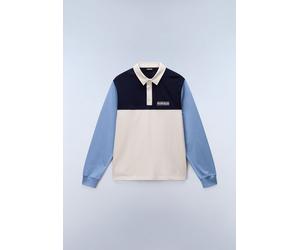 Langarm-Poloshirt NAPAPIJRI "E-MONT LS", Herren, Gr. XL, beige (beige dimity), Obermaterial: 100% Baumwolle, Shirts (46824917-XL) beige dimity