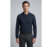 Langarm-Poloshirt OLYMP, Herren, Gr. M, marine, Jersey, Obermaterial: 100% Baumwolle, regular fit, Rippbündchen, Shirts, regular fit, basic, formbeständig (57779622-M) marine