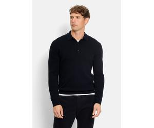 Langarm-Poloshirt OLYMP "OLYMP Casual Strick", Herren, Gr. 4XL, marine, 89% Baumwolle, 11% Polyamid, Shirts (58350417-4XL) marine