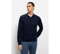 Langarm-Poloshirt OLYMP "OLYMP Casual Strick, Polo langarm", Herren, Gr. L, blau (marine), 100% Baumwolle, Shirts (35886838-L) marine