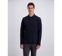Langarm-Poloshirt PIERRE CARDIN, Herren, Gr. M, blau (salute), Jersey, Obermaterial: 100% Baumwolle, regular fit hüftlang, ohne Ausschnitt, Shirts, in 2-Knopf-Form (59406100-M) salute