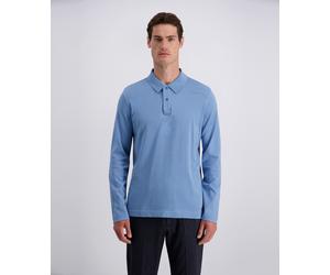 Langarm-Poloshirt PIERRE CARDIN, Herren, Gr. XXL, blau (blau heaven), Jersey, Obermaterial: 100% Baumwolle, regular fit hüftlang, ohne Ausschnitt, Shirts, in 2-Knopf-Form (76200548-XXL) blau heaven