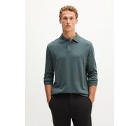 Langarm-Poloshirt regular grau 3XL