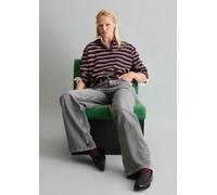 Langarm-Poloshirt relaxed rot M