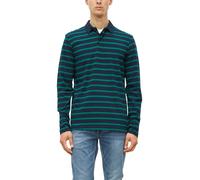 Ringel-Poloshirt aus Heavy Jersey mit Webkragen L blau|grün 2181972.59G2.L