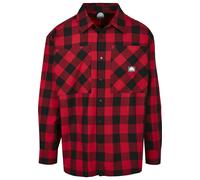 Langarm-Poloshirt SOUTHPOLE "Southpole Herren Southpole Check Flannel Shirt", Herren, Gr. XXL, rot, 100% Baumwolle, kariert, oversize, amerikanischer Ausschnitt, Shirts (58879243-XXL) rot