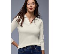 Street One Frauen Poloshirt in Weiß, Gr: 40