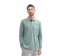 Langarm-Poloshirt TOM TAILOR Gr. XXXL, grau (grey mint) Herren Shirts (31868267-XXXL) grey mint