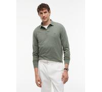 Langarm-Poloshirt TOMMY HILFIGER "1985 REGULAR LS POLO", Herren, Gr. S, platinum olive heather, Piqué, Obermaterial: 96% Baumwolle, 4% Elasthan, meliert, normal, Rippbündchen, Shirts (86226128-S) plat