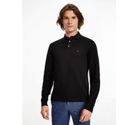 Langarm-Poloshirt TOMMY HILFIGER "1985 SLIM LS POLO", Herren, Gr. L, schwarz, Obermaterial: 96% Baumwolle, 4% Elasthan, Shirts (53550526-L) schwarz