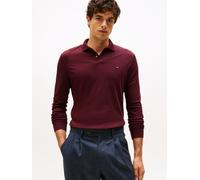 Langarm-Poloshirt TOMMY HILFIGER "L/S LIQUID COTTON REG POLO mit Jersey und Markenlabel", Herren, Gr. 3XL, deep burgundy, Jersey, Obermaterial: 100% Baumwolle, Shirts, unifarben, casual, regular fit,