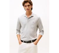 Langarm-Poloshirt TOMMY HILFIGER "L/S LIQUID COTTON REG POLO mit Jersey und Markenlabel", Herren, Gr. M, grau (light grau heather), Jersey, Obermaterial: 100% Baumwolle, Shirts, unifarben, casual, reg
