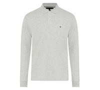 Langarm-Poloshirt TOMMY HILFIGER "L/S LIQUID COTTON REG POLO mit Jersey und Markenlabel", Herren, Gr. M, light grau heather, Jersey, Obermaterial: 100% Baumwolle, Shirts, unifarben, casual, regular fi
