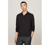 Langarm-Poloshirt TOMMY HILFIGER "L/S LIQUID COTTON REG POLO" Gr. M, schwarz (black) Herren Shirts (99750458-M) black