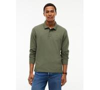 Langarm-Poloshirt TOMMY JEANS "REGULAR POLO", Herren, Gr. S, rocky mountain, Jersey, Obermaterial: 100% Baumwolle, unifarben, regular fit normal, Rundhals, eingesetzt Rippstrickbündchen, Shirts, Regul