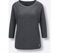 Wollpullover CREATION L PREMIUM "Kaschmir-Woll-Pullover", Damen, Gr. 50, grau (anthrazit), 90% Wolle, 10% Kaschmir, unifarben, Pullover (99488361-50) anthrazit