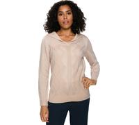 Strickpullover CLASSIC BASICS "Langarm-Pullover", Damen, Gr. 38, beige (elfenbein), 100% Polyacryl, unifarben, Pullover Strickpullover (72000315-38) elfenbein