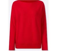 Strickpullover HEINE "Pullover", Damen, Gr. 34, rot (erdbeere), 50% Viskose, 28% Polyester, 22% Polyamid, unifarben, Pullover Strickpullover (29051109-34) erdbeere