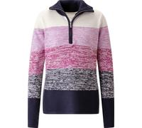Strickpullover CLASSIC BASICS "Troyer-Pullover", Damen, Gr. 48, rosa (magenta, marine, gemustert), 100% Polyacryl, gemustert, gestreift, mehrfarbig, meliert, Pullover Strickpullover (77903933-48) mage