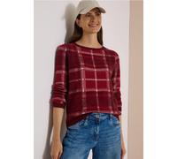 Langarm Pullover mit Karomuster