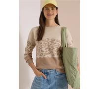 Langarm Pullover mit Leo-Jacquard-Muster
