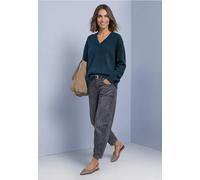 Langarm Pullover mit V-Ausschnitt