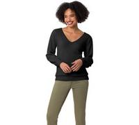 Langarm-Pullover schwarz 36