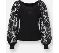 Langarm-Pullover schwarz 38