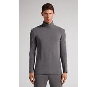 Langarm-shirt Aus Kaschmir-modal Mit Rollkragen Dunkelgrau M