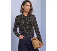 Langarm Shirt im Blusen-Look mit Karomuster
