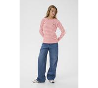 Langarm-Shirt Liddy Regular fit white red 2XL