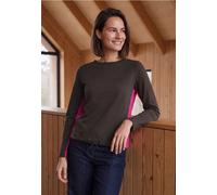Langarm Shirt mit Colorblock-Details
