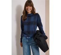Langarm Shirt mit Funnel Neck und Muster