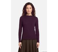 Kurzarmshirt CARTOON "Damen mit Kragen", Damen, Gr. 34, lila (schwarz dahlia), Obermaterial: 95% Baumwolle, 05% Elasthan, tailliert normal, Shirts (92564552-34) schwarz dahlia