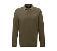 Langarm-Shirt mit Polo-Kragen deep Forest/XXL