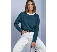 Langarm Shirt mit Rundhals und Rollkante