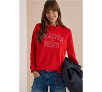 Damen Langarm Shirt mit Stehkragen und Wording