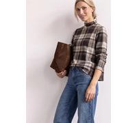 Langarm Shirt mit Turtle Neck und Karomuster