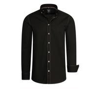 Langarm Slim Fit Hemd mit Kontrast-Naht 2XL